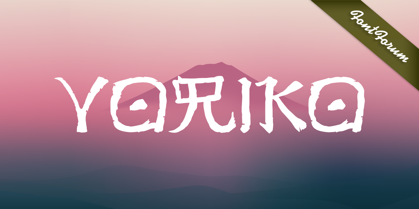 Beispiel einer Yoriko-Schriftart